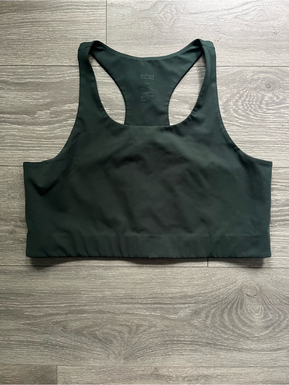 Girlfriend Collective Forest Green Yoga Pilates Sports Bra Size XXL Workout